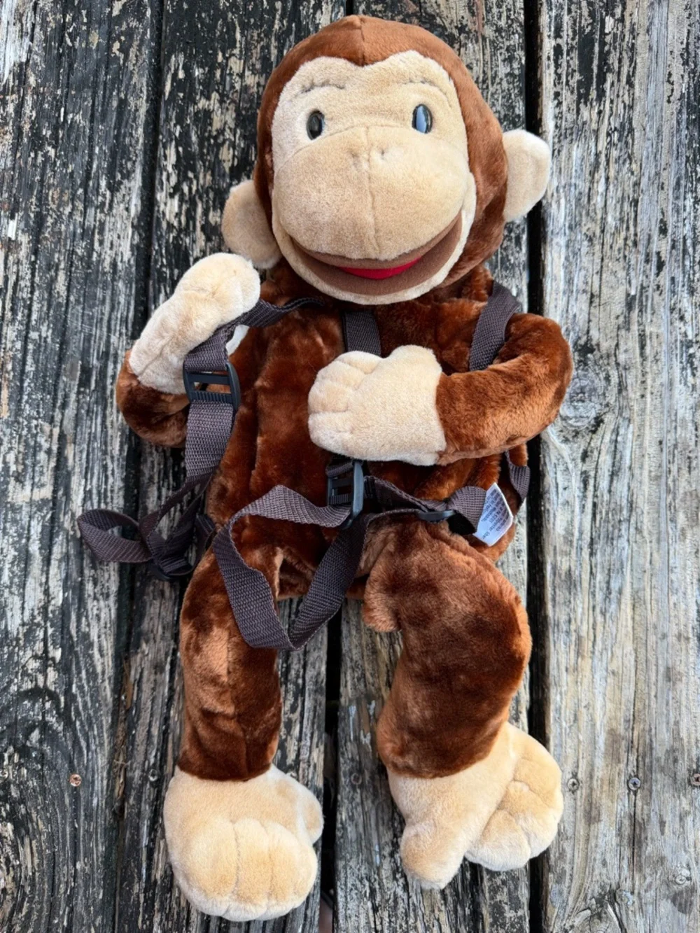 VINTAGE 1995 Wildkin CURIOUS GEORGE PLUSH Monkey PUPPET Zippered BACKPACK F5